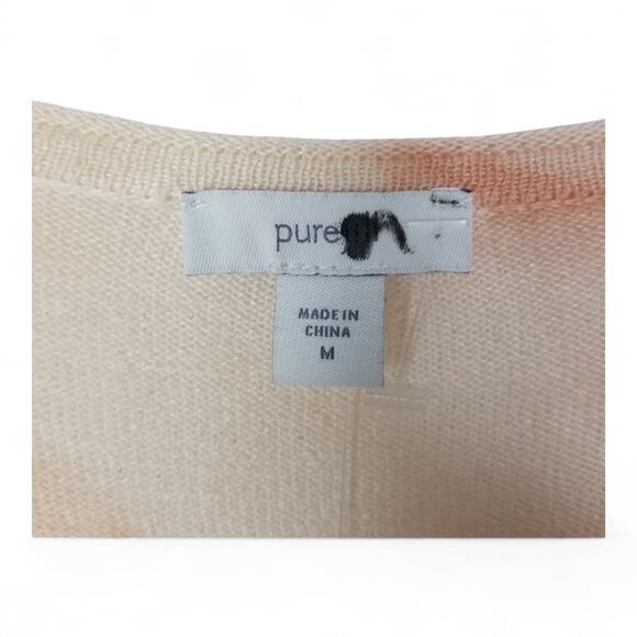 *NEW* J. Jill pure jill Linen Cotton Deep V-neck Sweater Peaches & Cream Size M - Picture 5 of 9